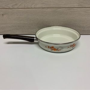 Vintage Floral Enamel Saucepan